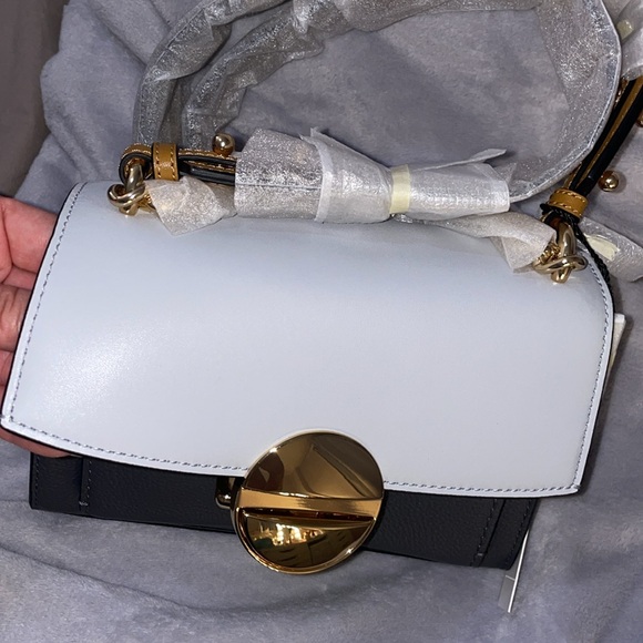 Marc Jacobs Leather Crossbody Bag The Tuck Lock 
Gray & Light Gray Colorblock - Picture 8 of 14